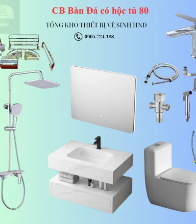 Combo cao cấp bàn đá hộc tủ