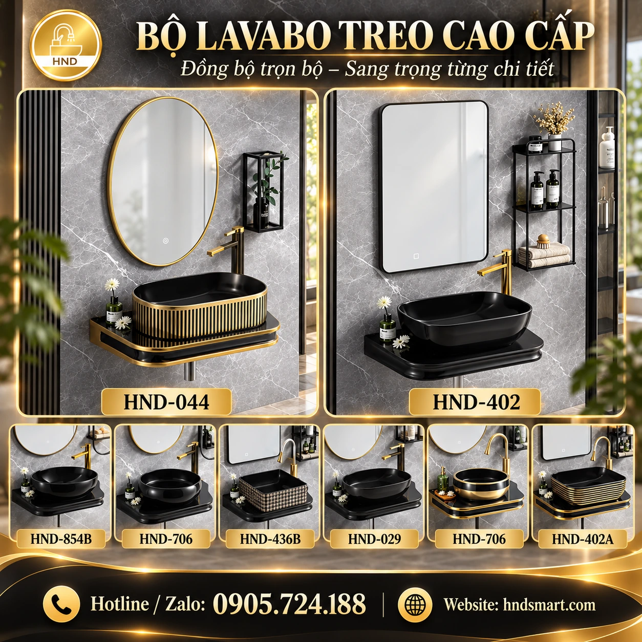 Bộ lavabo treo HND-044 HND-044
