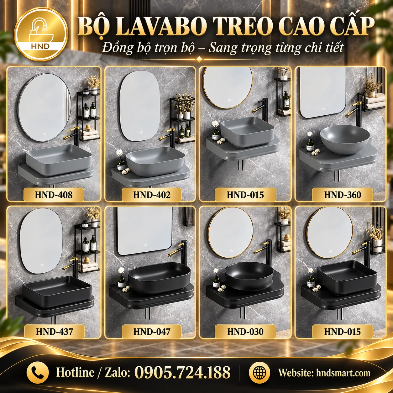 Bộ lavabo treo HND-360 HND-360
