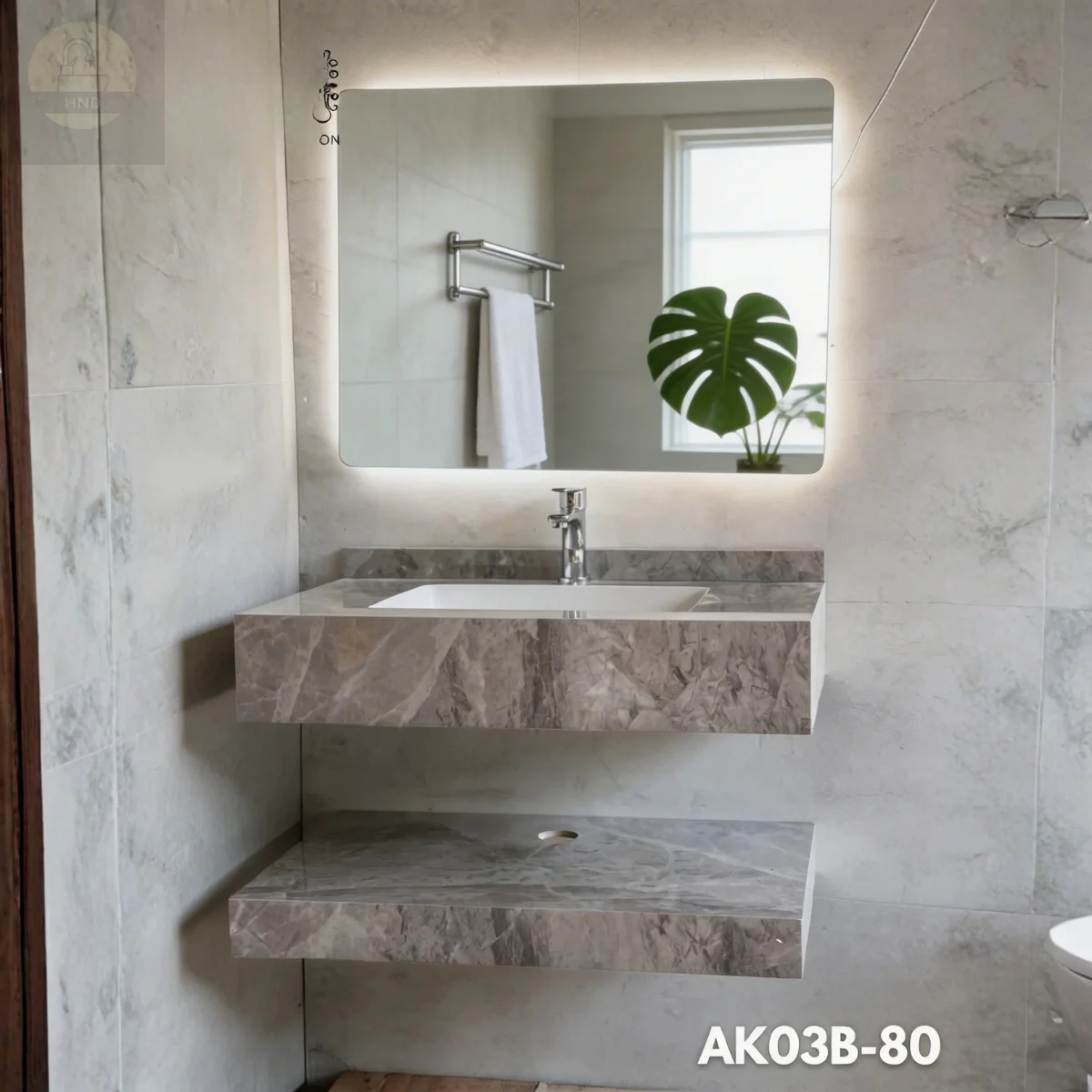 Bàn đá lavabo AK03B-80