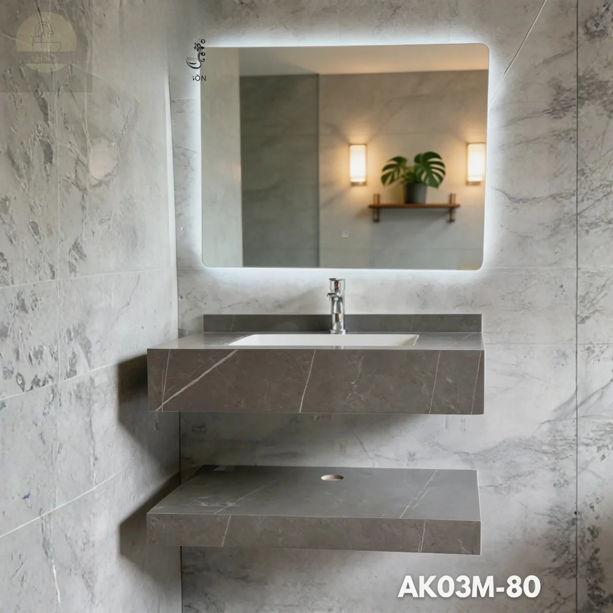 Bàn đá lavabo AK03M-80 AK03M-80