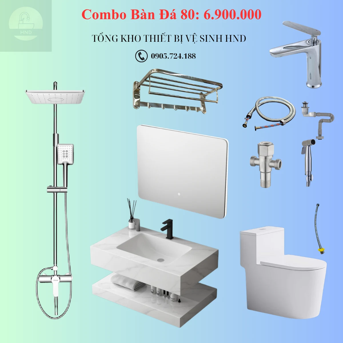 Combo bàn đá AK11-80 Tràn Viền