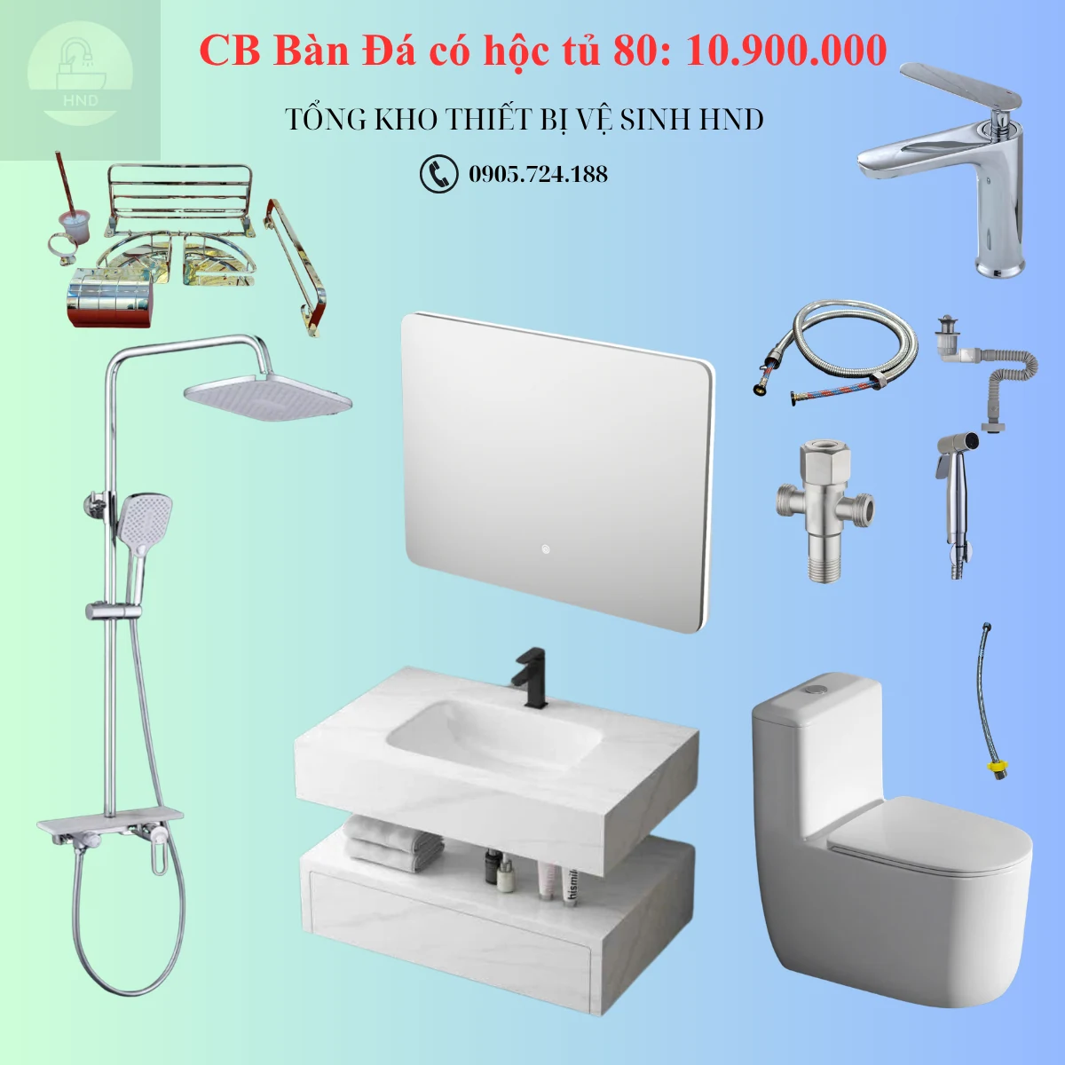 Combo cao cấp bàn đá hộc tủ