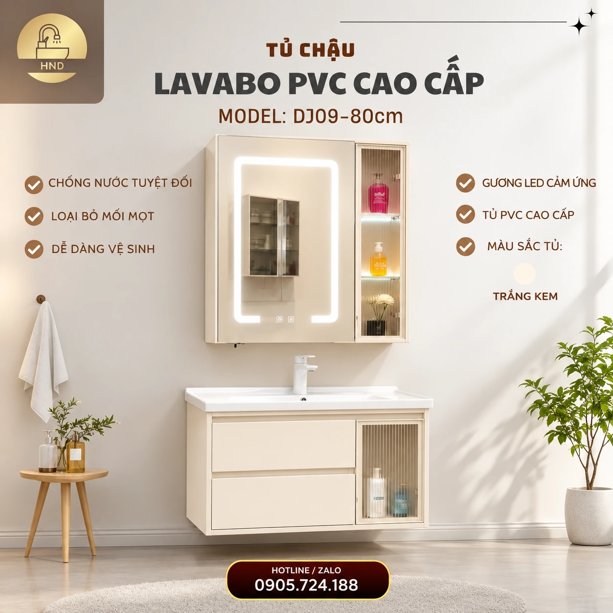 Tủ chậu lavabo DJ09-80 DJ09-80