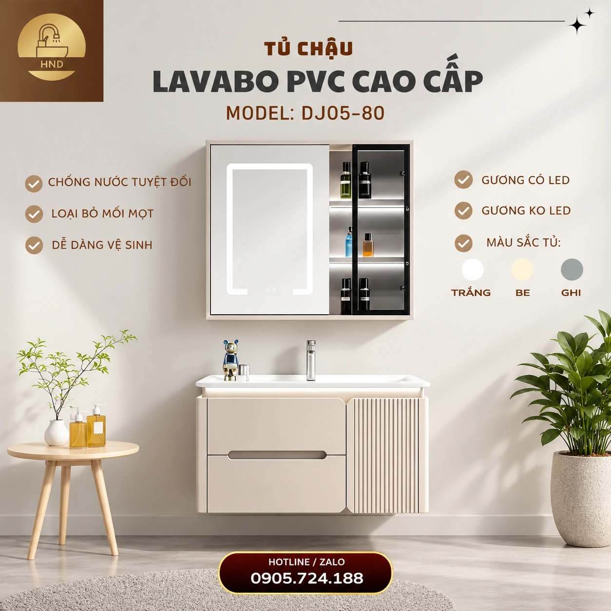 Tủ chậu lavabo DJ05-80 DJ05-80