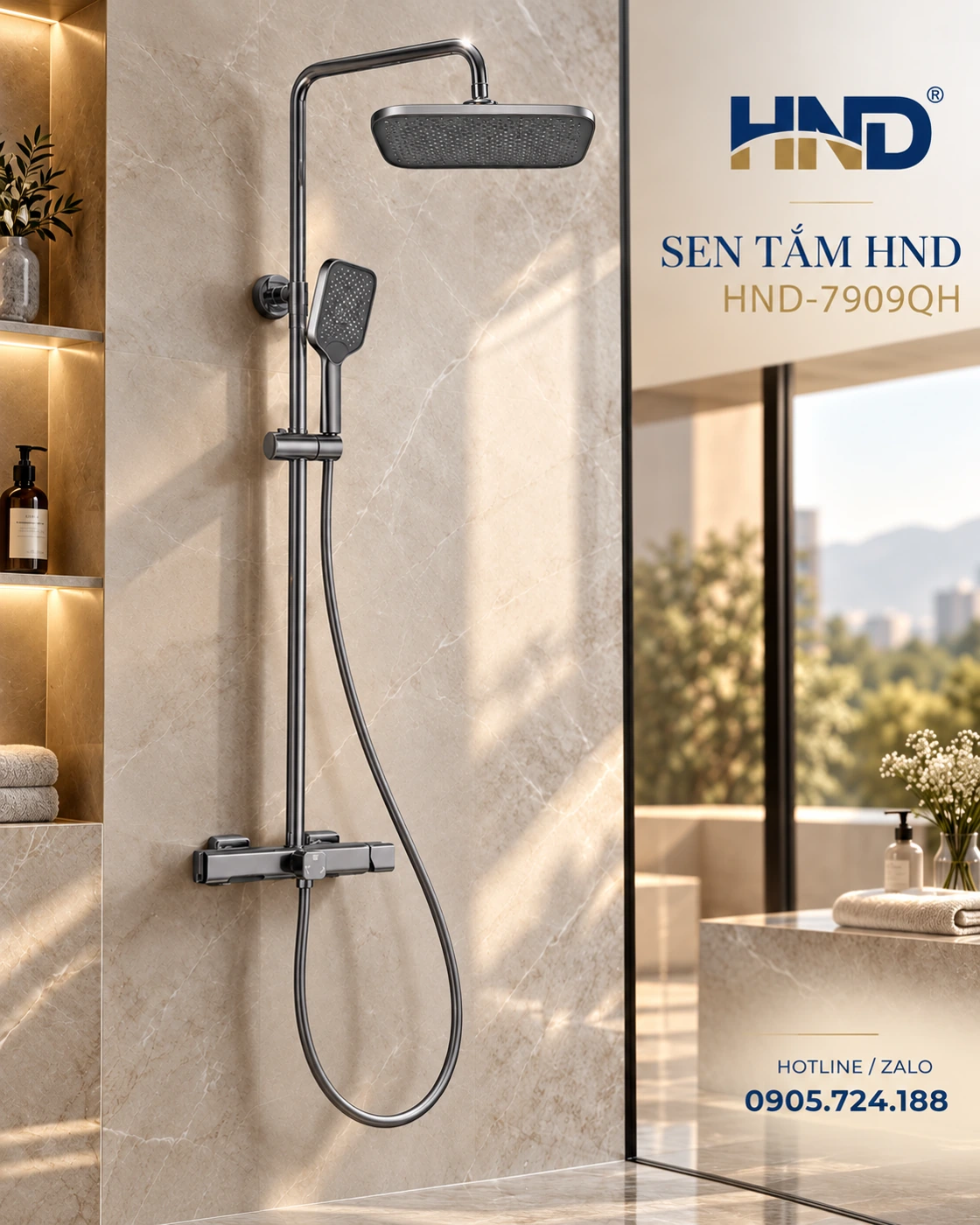 Sen tắm Gunmetal HND-7909QH HND-7909QH