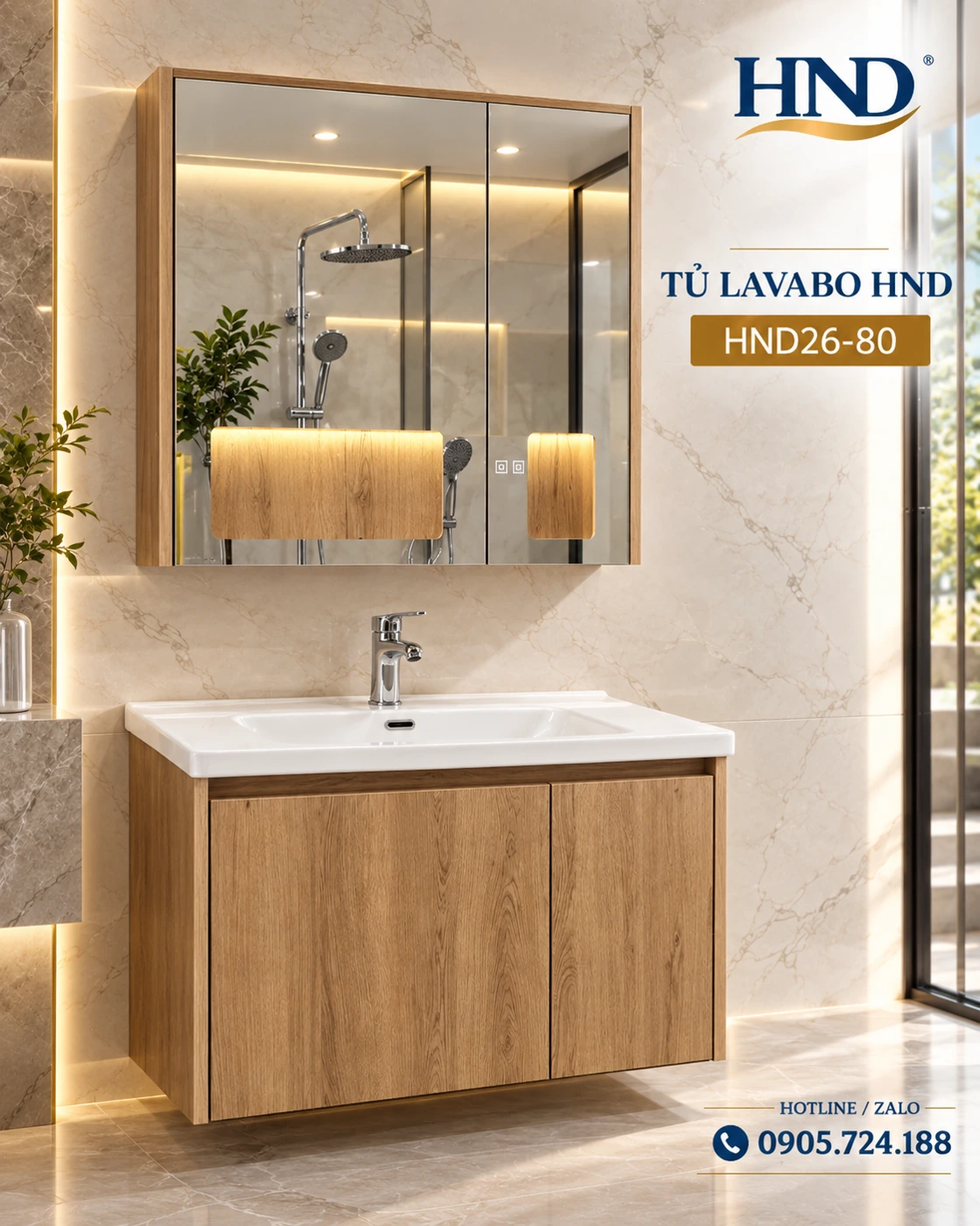Tủ chậu lavabo HND26-80 HND26-80