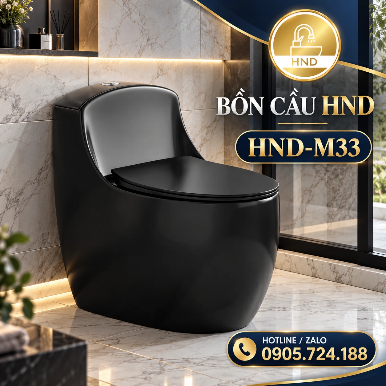 Bồn cầu BC:M33 màu đen BC:M33