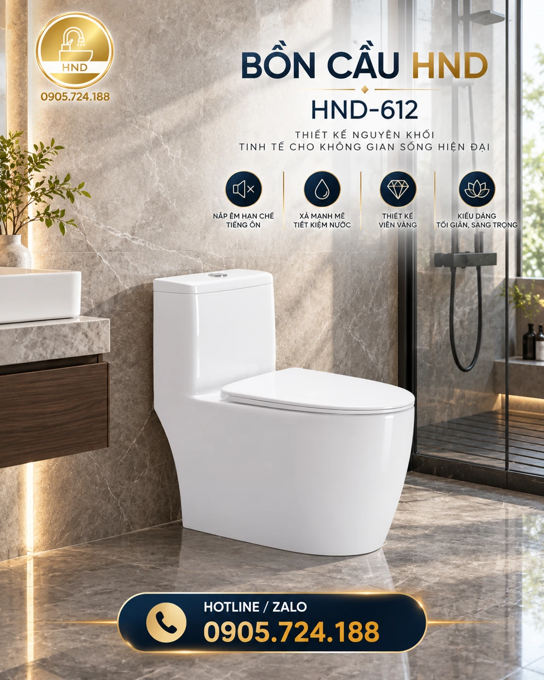 Bồn cầu HND-612 HND-612