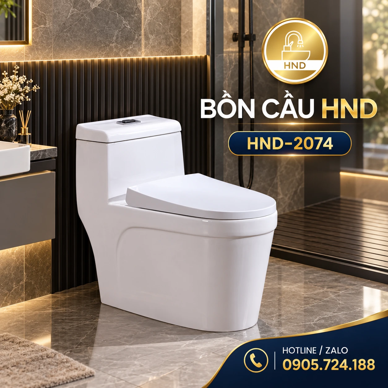 Bồn cầu HND-2074 HND-2074