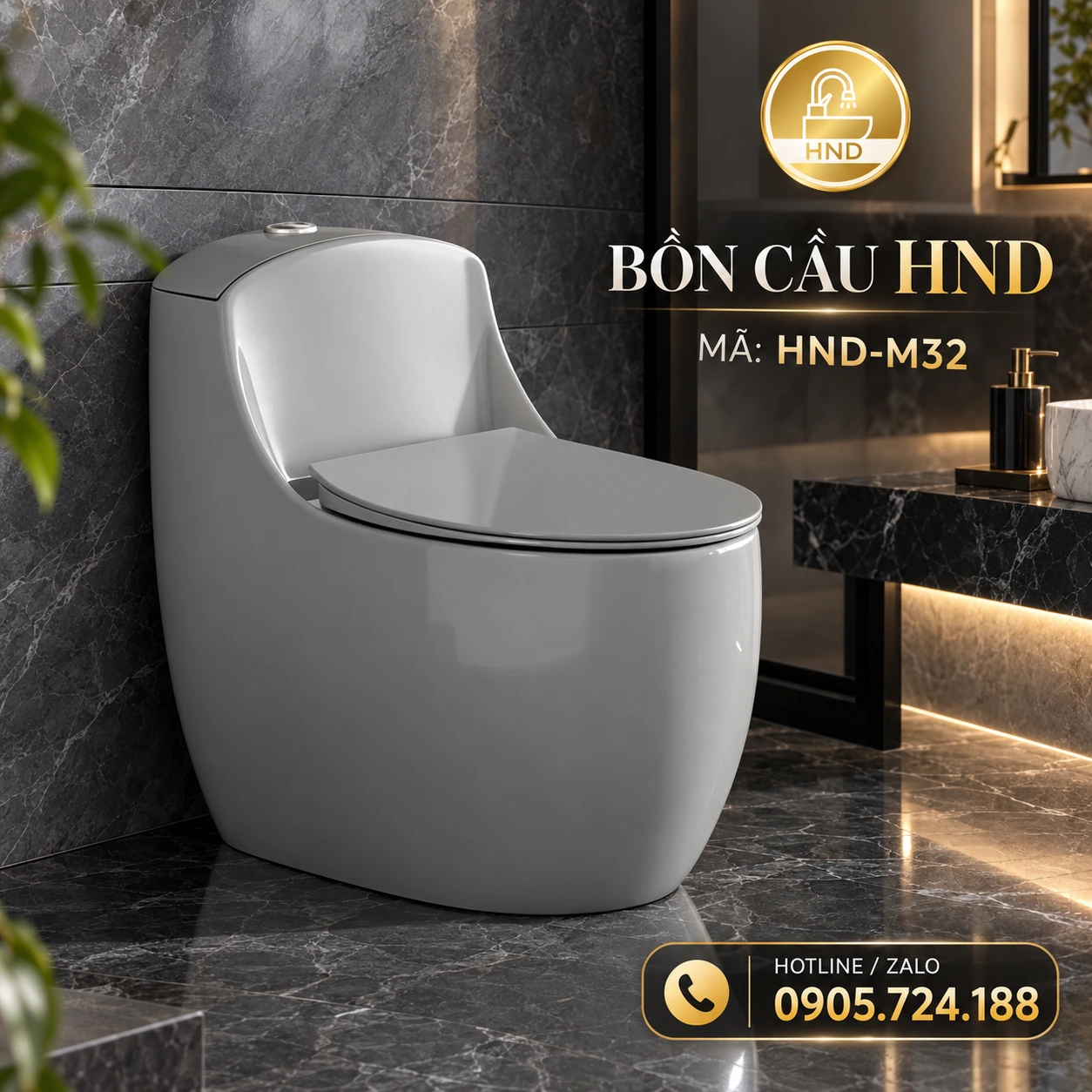Bồn cầu BC:M32 màu xám BC:M32
