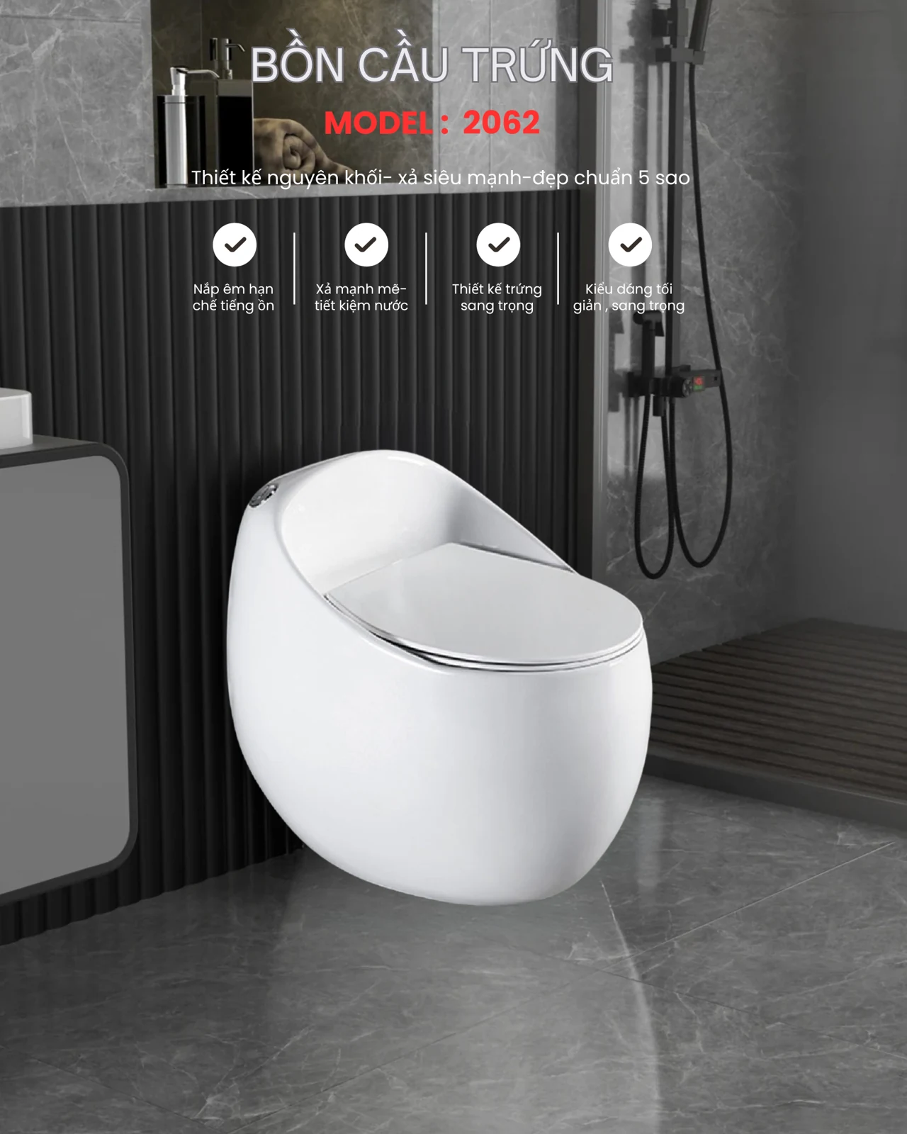 Bồn cầu trứng 2062 2062