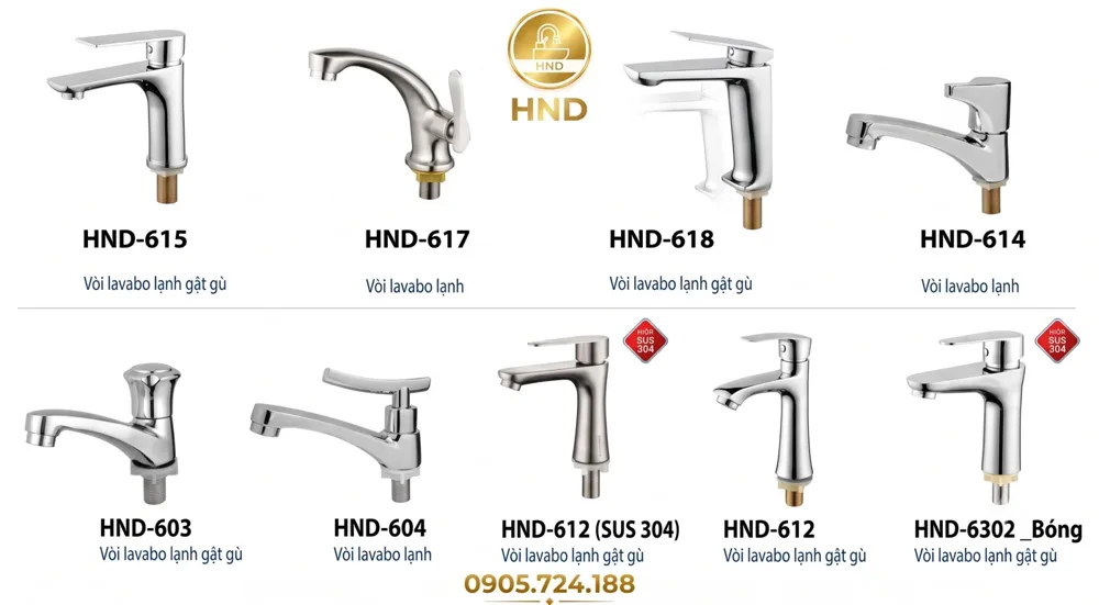 Vòi lavabo lạnh HND-603 HND-603