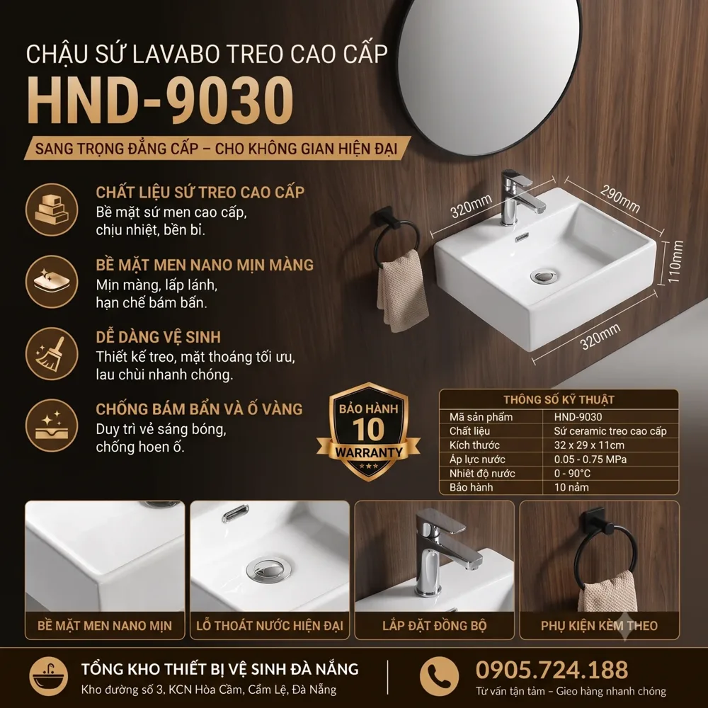 Chậu lavabo HND-9030 HND-9030