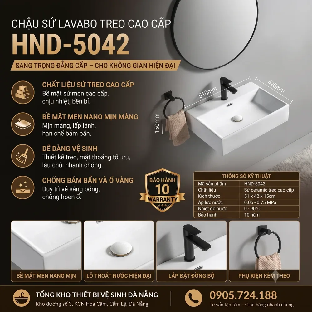 Chậu lavabo HND-5042 HND-5042