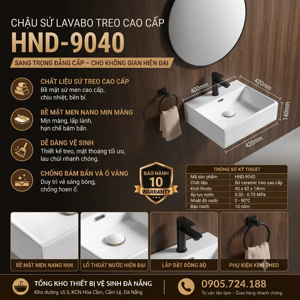 Chậu lavabo HND-9040 HND-9040