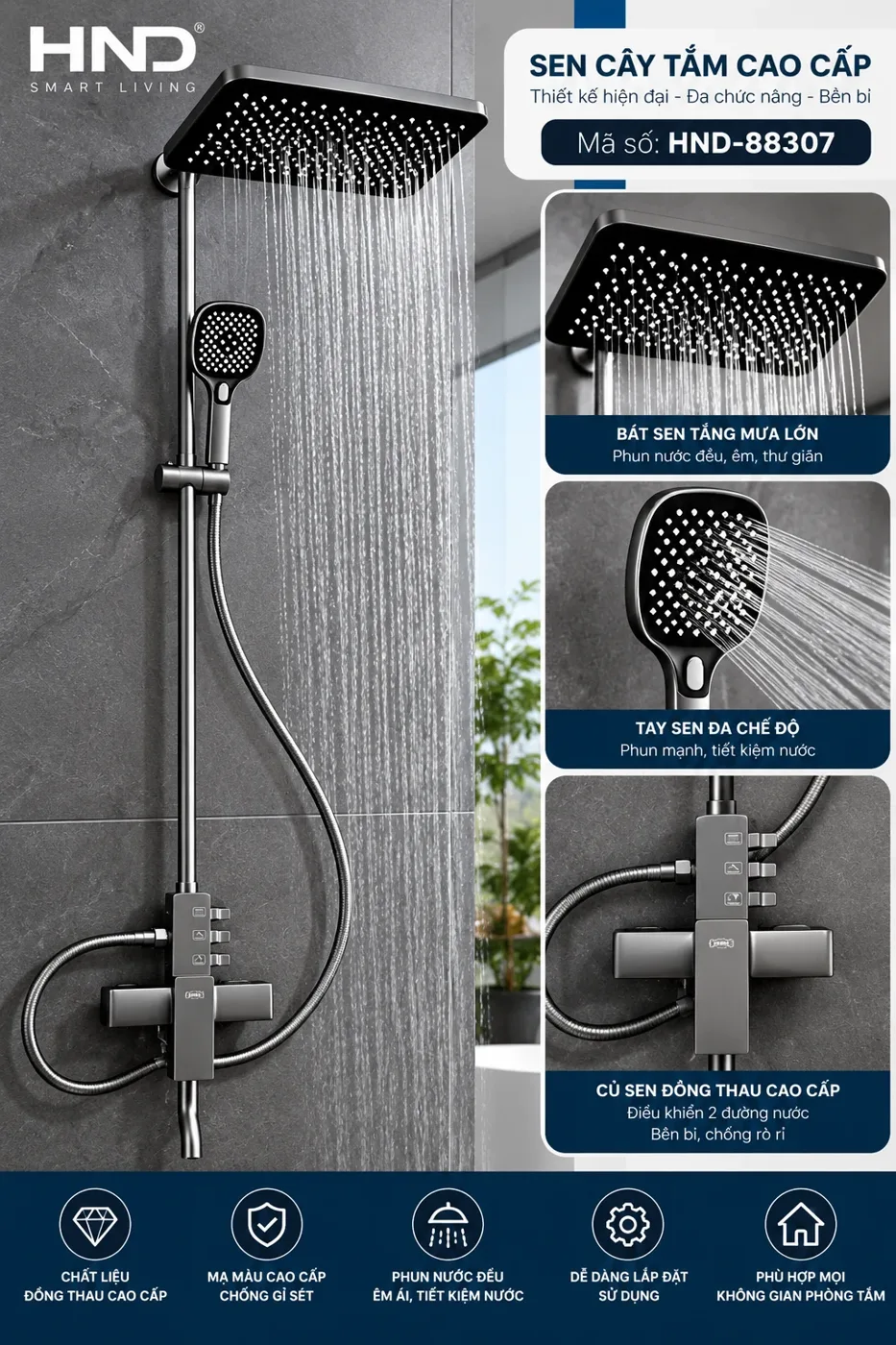 Sen tắm đứng HND-88307 ảnh 2