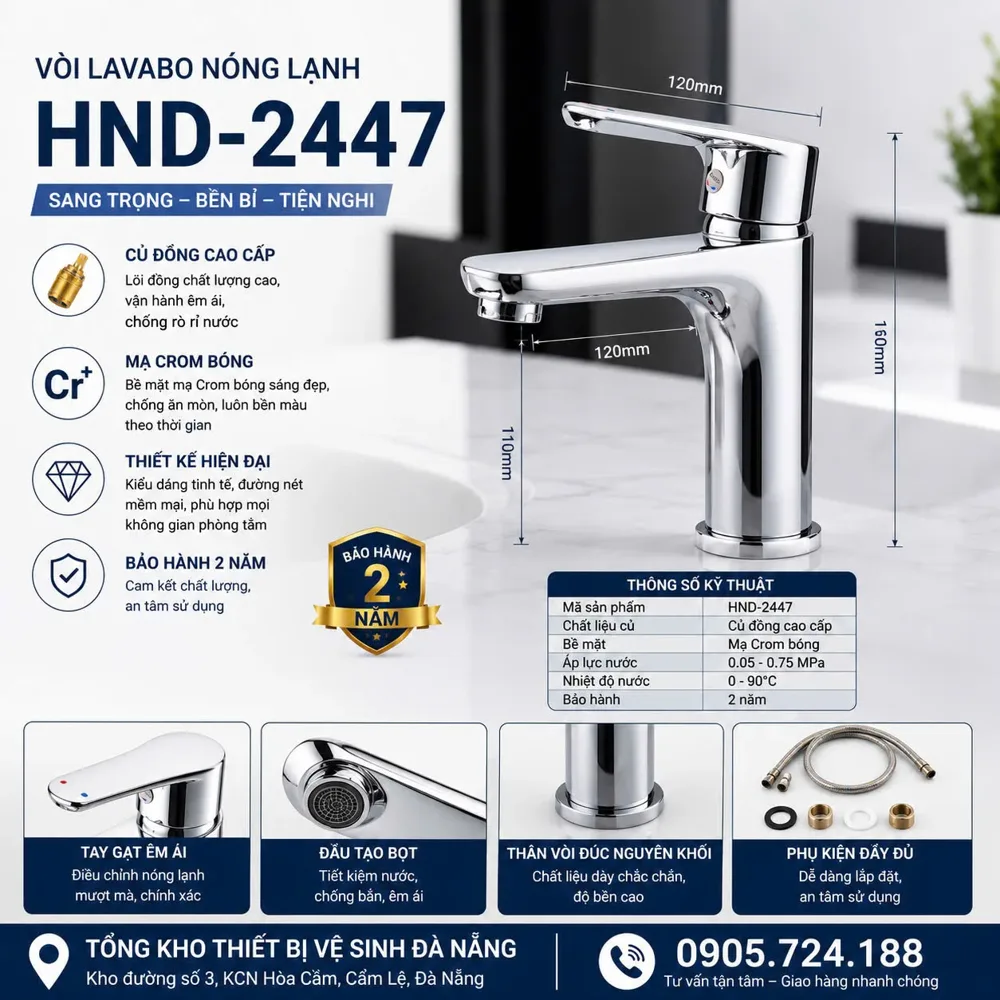 Vòi lavabo HND-2447 HND-2447