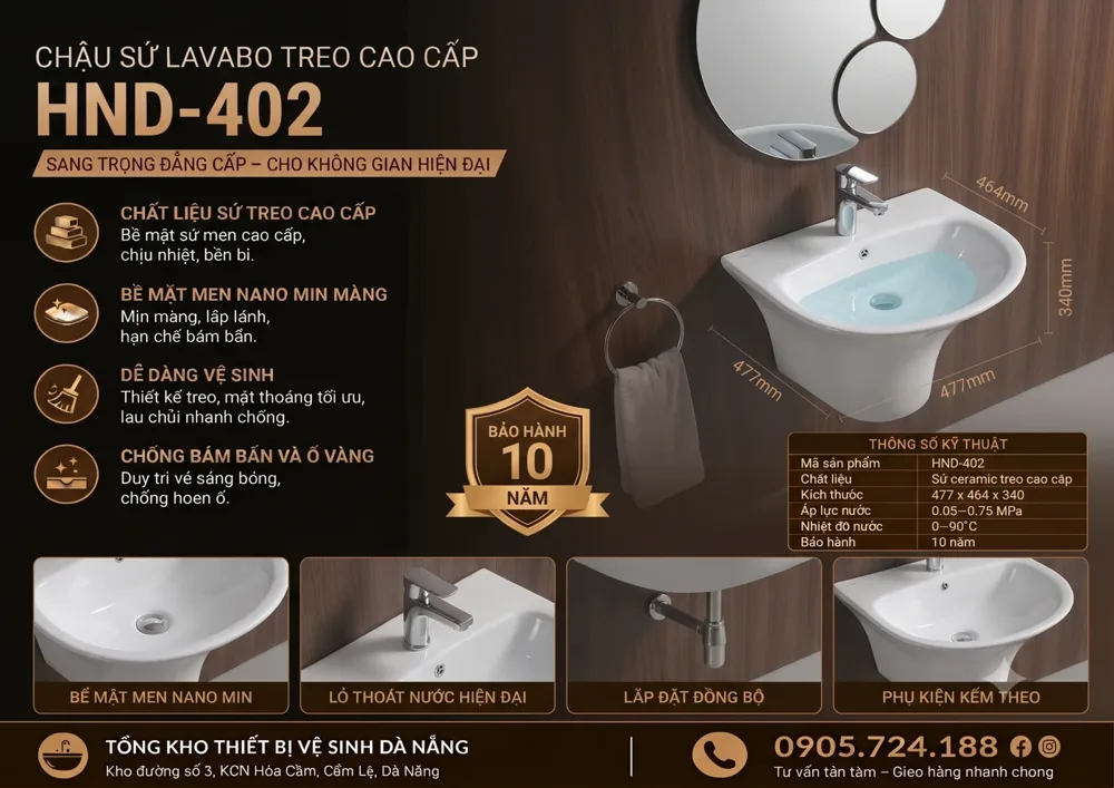 Chậu lavabo HND-402 HND-402