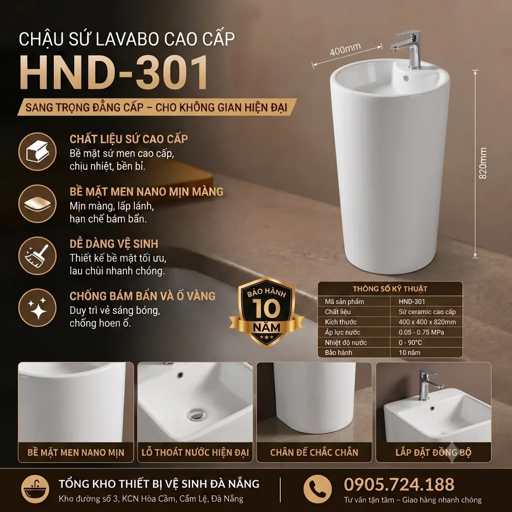 Chậu lavabo HND-301 HND-301