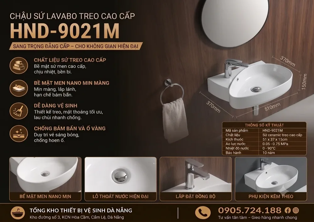Chậu lavabo HND-9021M HND-9021M