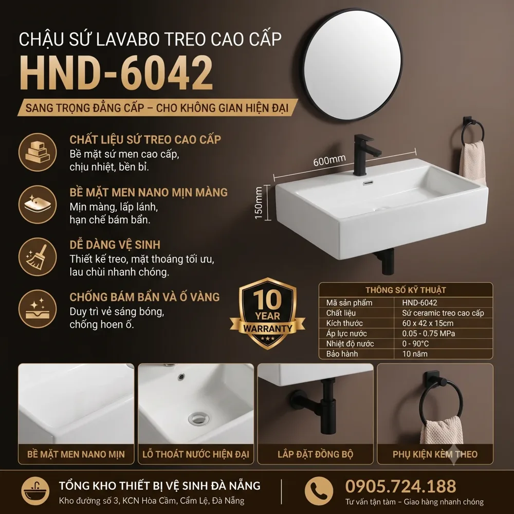 Chậu lavabo HND-6042 HND-6042