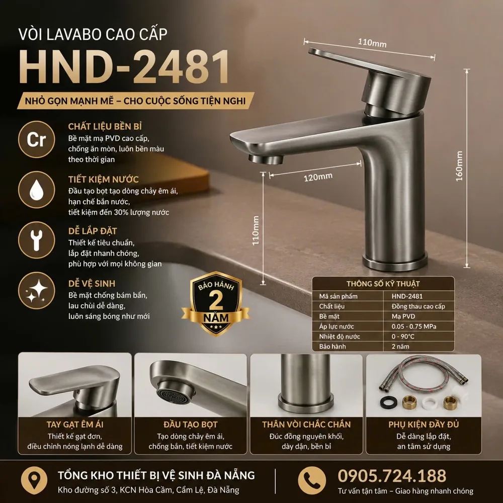 Vòi lavabo HND-2481 HND-2481