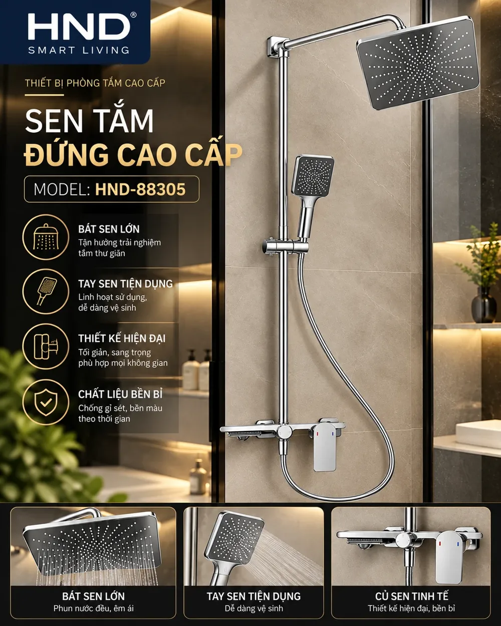 Sen tắm đứng HND-88305 ảnh 2