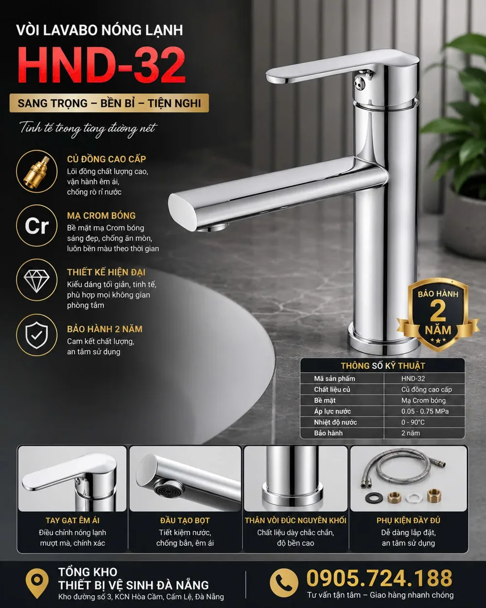 Vòi lavabo HND-32 HND-32
