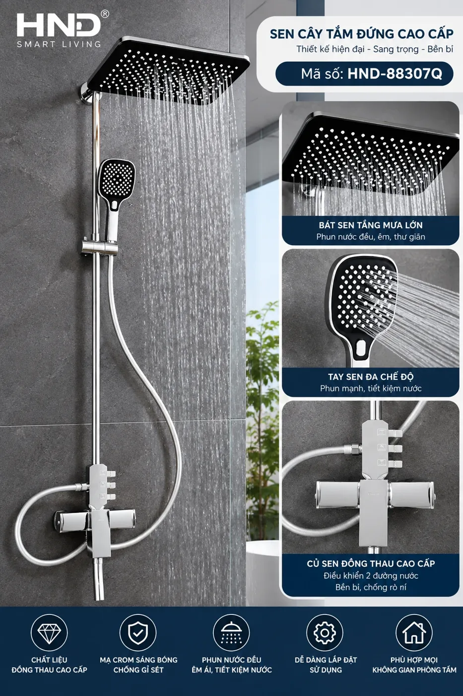 Sen tắm đứng HND-88307Q ảnh 2