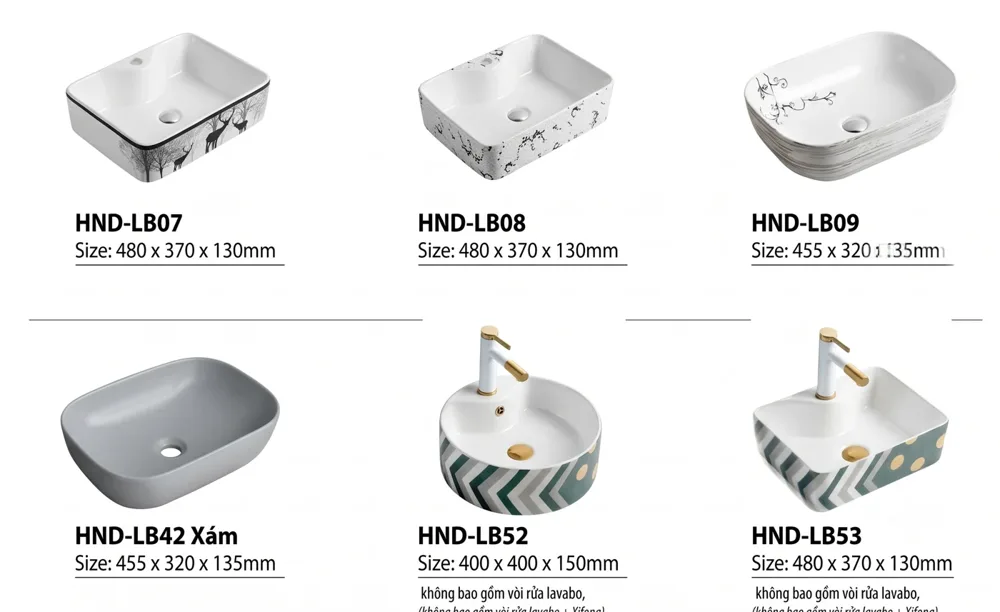 Chậu lavabo HND-LB52 HND-LB52